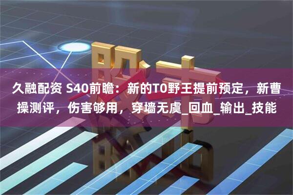 久融配资 S40前瞻：新的T0野王提前预定，新曹操测评，伤害够用，穿墙无虞_回血_输出_技能