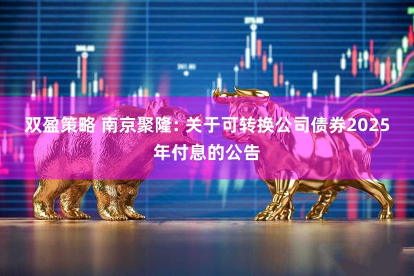 双盈策略 南京聚隆: 关于可转换公司债券2025年付息的公告